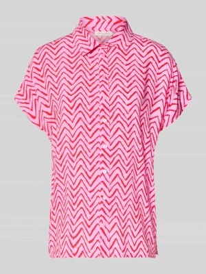 Bluzka o kroju relaxed fit z wiskozy z wzorem na całej powierzchni Christian Berg Woman