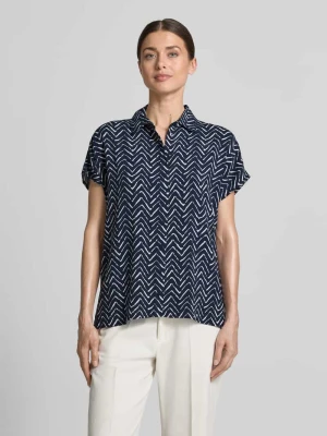 Bluzka o kroju relaxed fit z wiskozy z wzorem na całej powierzchni Christian Berg Woman