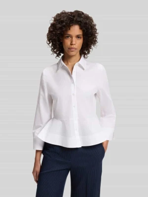bluzka o kroju slim fit z czystej bawełny z baskinką model 'EMBRELLA' HUGO