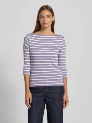 Bluzka o kroju slim fit z czystej bawełny z rękawem o dł. 3/4 Tommy Hilfiger