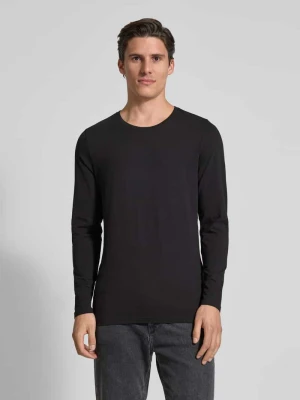 Bluzka o kroju slim fit z długim rękawem i dodatkiem streczu model ‘Theo’ casual friday