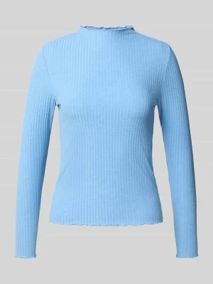 Bluzka o kroju slim fit z długim rękawem i dodatkiem wiskozy model ‘LEMMA’ Only
