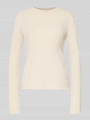 Bluzka o kroju slim fit z długim rękawem i dodatkiem wiskozy s.Oliver RED LABEL