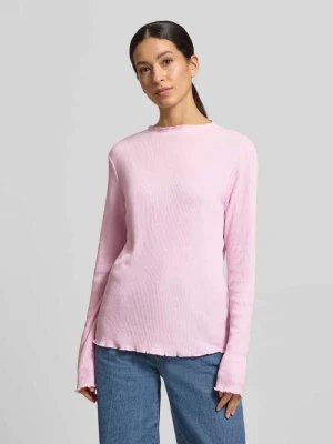 Bluzka o kroju slim fit z długim rękawem i dodatkiem wiskozy s.Oliver RED LABEL