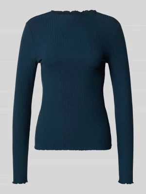 Bluzka o kroju slim fit z długim rękawem i dodatkiem wiskozy Tom Tailor Denim