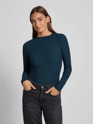 Bluzka o kroju slim fit z długim rękawem i dodatkiem wiskozy Tom Tailor Denim