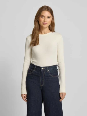 Bluzka o kroju slim fit z długim rękawem i fakturowanym wzorem Jake*s Casual