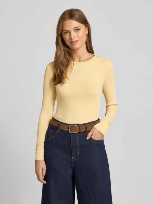 Bluzka o kroju slim fit z długim rękawem i fakturowanym wzorem Jake*s Casual