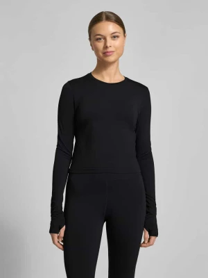 Bluzka o kroju slim fit z długim rękawem i okrągłym dekoltem model ‘Feather’ Fabletics