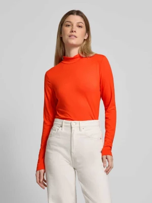 Bluzka o kroju slim fit z długim rękawem i półgolfem s.Oliver RED LABEL