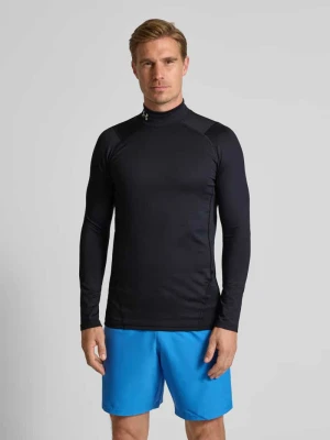 Bluzka o kroju slim fit z długim rękawem i wyhaftowanym logo model ‘Mock’ Under Armour