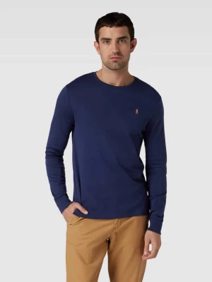 Bluzka o kroju slim fit z długim rękawem i wyhaftowanym logo Polo Ralph Lauren