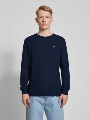 Bluzka o kroju slim fit z długim rękawem i wyhaftowanym logo Tommy Jeans