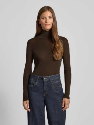 Bluzka o kroju slim fit z długim rękawem z mieszanki wełny i jedwabiu model ‘TESEO’ Weekend Max Mara