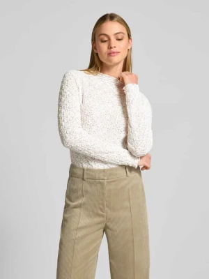 Bluzka o kroju slim fit z długim rękawem z półprzezroczystego materiału Jake*s Collection