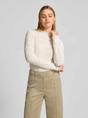 Bluzka o kroju slim fit z długim rękawem z półprzezroczystego materiału Jake*s Collection