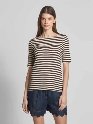 Bluzka o kroju slim fit z dzianiny z czystej bawełny s.Oliver RED LABEL