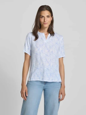 Bluzka o kroju slim fit z kołnierzem z lamówką Christian Berg Woman