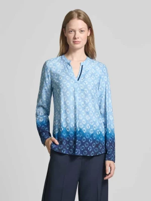Bluzka o kroju slim fit z kołnierzem z lamówką Emily Van den Bergh