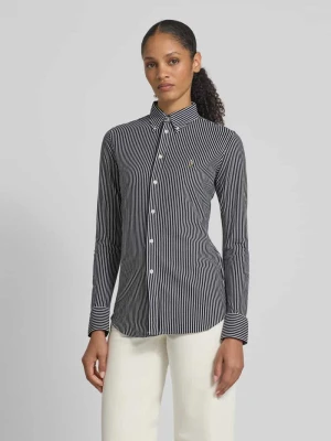 Bluzka koszulowa o kroju slim fit z kołnierzykiem typu button down Polo Ralph Lauren
