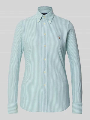 Bluzka o kroju slim fit z kołnierzykiem typu button down Polo Ralph Lauren