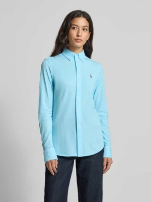 Bluzka o kroju slim fit z kołnierzykiem typu button down Polo Ralph Lauren