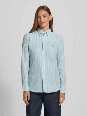Bluzka o kroju slim fit z kołnierzykiem typu button down Polo Ralph Lauren