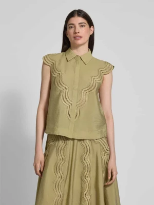 Bluzka o kroju slim fit z kołnierzykiem typu kent model ‘COLE’ Copenhagen Muse