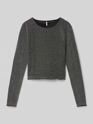 Bluzka o kroju slim z długim rękawem i efektowną przędzą model ‘QUEEN’ Only