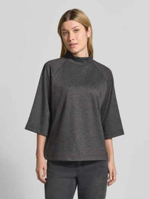 Bluzka o luźnym kroju bez rękawów z golfem typu mock neck Soyaconcept Ciemnoszary