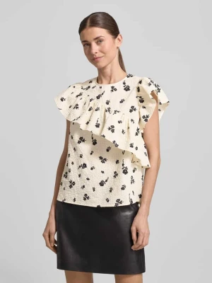 Bluzka o luźnym kroju z falbankami model 'JOOJOO' Essentiel Antwerp