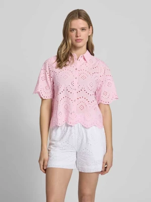 Bluzka o luźnym kroju z haftem angielskim model 'VALAIS' Only