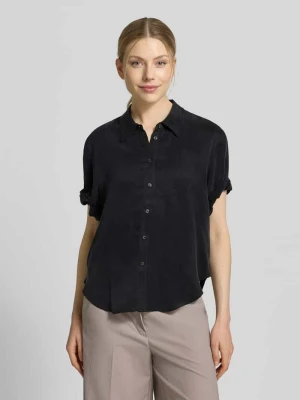 Bluzka o luźnym kroju z kołnierzykiem koszulowym model 'ENCHANTED' HUGO