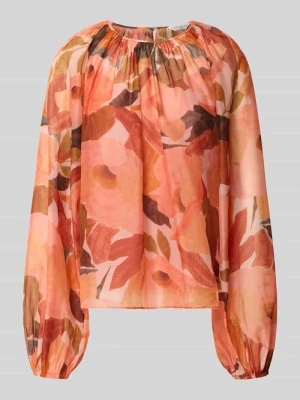 Bluzka o luźnym kroju z kwiatowym nadrukiem na całej powierzchni model 'Sabrona' Ted Baker Koralowy