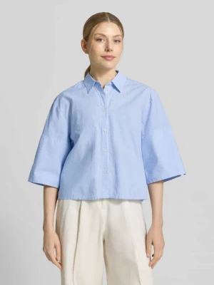 Bluzka o pudełkowym kroju z bawełny z listwą guzikową Emily Van den Bergh