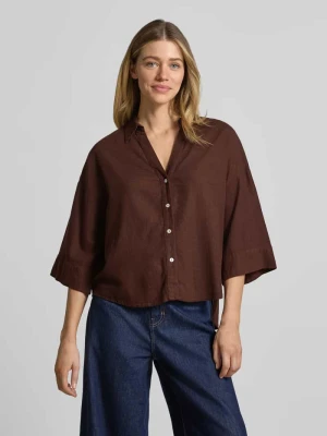 Bluzka o pudełkowym kroju z dekoltem w serek model 'Lava' FREE/QUENT