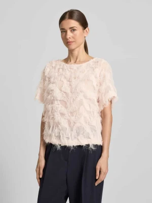 Bluzka o pudełkowym kroju z frędzlami model 'MYLINE' Selected Femme