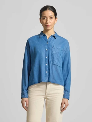 Bluzka o pudełkowym kroju z lyocellu z detalem z logo Smith and Soul