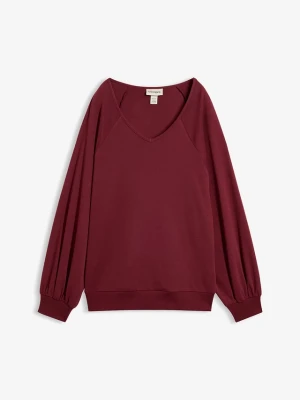 Bluzka oversize z czystej bawełny BonPrix czerwony
