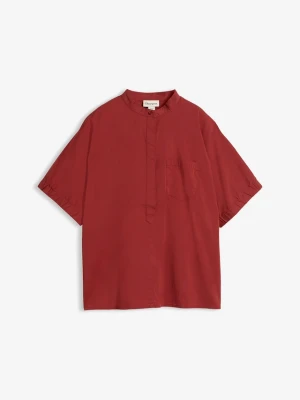 Bluzka oversize z krótkim rękawem BonPrix czerwony