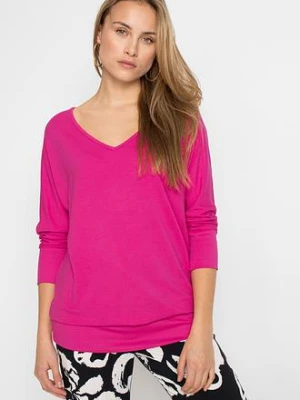 Bluzka oversize z lejącej wiskozy BonPrix różowy