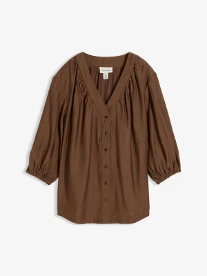 Bluzka oversize z miękkiej mieszanki wiskozy BonPrix brązowy