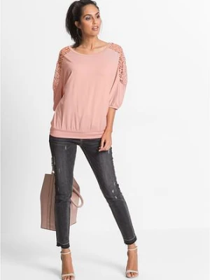 Bluzka oversize z mieszanki wiskozy bonprix