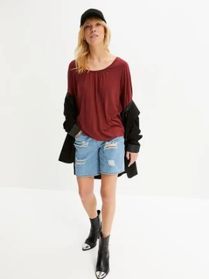 Bluzka oversize z mieszanki wiskozy bonprix
