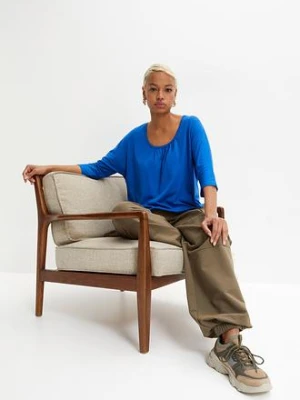 Bluzka oversize z mieszanki wiskozy bonprix