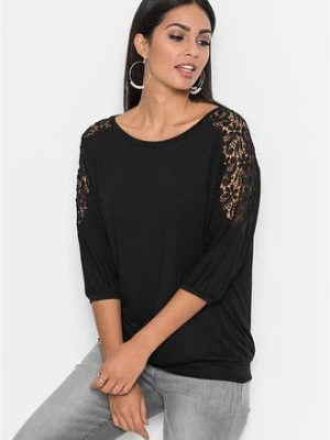 Bluzka oversize z mieszanki wiskozy bonprix