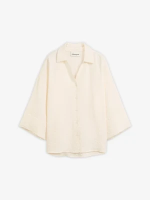 Bluzka oversize z mieszanki wiskozy BonPrix biały