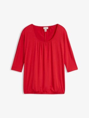 Bluzka oversize z mieszanki wiskozy BonPrix czerwony