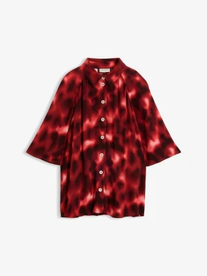Bluzka oversize ze strukturalnej wiskozy BonPrix beżowy