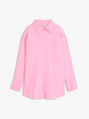 Bluzka oxford z czystej bawełny organicznej BonPrix różowy